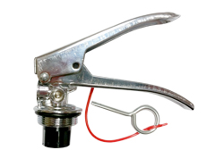 ЗПУ с корпусом из латуни полностью никелированное для ОП-4 - ОП-8 с уплотнительным резиновым кольцом и чекой на ремешке (под индикатор M8, выходной размер M16*1,5) c высоким расположением индикатора