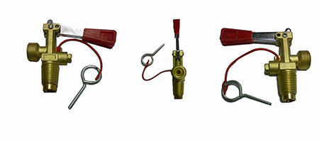 ЗПУ с корпусом из латуни для ОУ флажкового типа (резьба коническая W19,2, выход M22*1,5) с чекой на ремешке